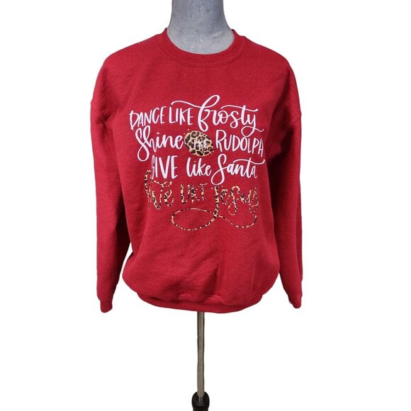 Gildan Sweatshirt Christmas Holiday Crewneck 50/50 Heavy Adult Size Medium - Picture 1 of 5